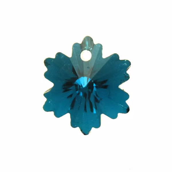 Teal Snöflinga Hänge 14mm 1st