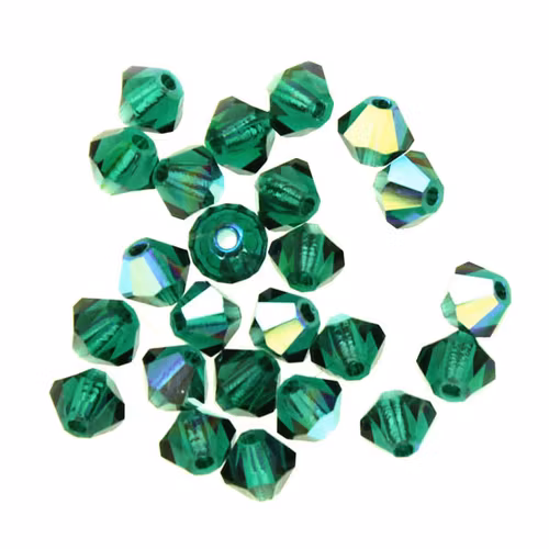 Emerald AB Preciosa Bicone 4mm 24st