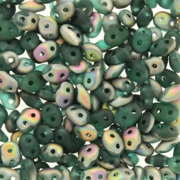 Emerald Vitrail Matted Superduo 10g