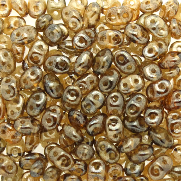 Smoke Topaz Luster Superduo 10g