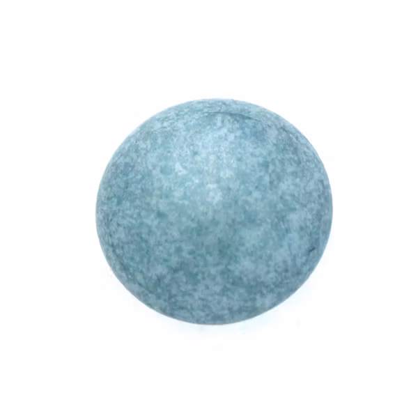 Opaque White Blue Luster Cabochon Par Puca 14mm 1st
