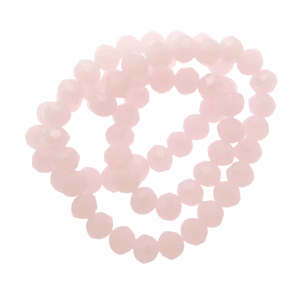 Opal Rose Facetterade Rondeller / Abacus 6x8mm ca70st
