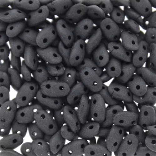 Jet Matted Wave Bead 5g