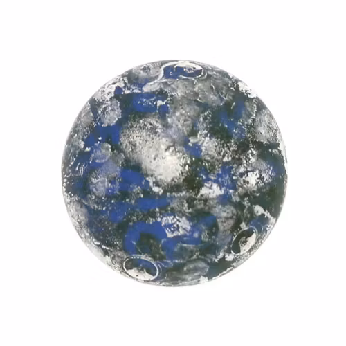 Frost Royal Blue Patina Silver Cabochon Par Puca 18mm 1st