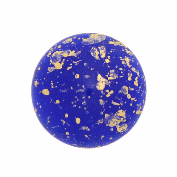 Frost Royal Blue Gold Splash Cabochon Par Puca 18mm 1st