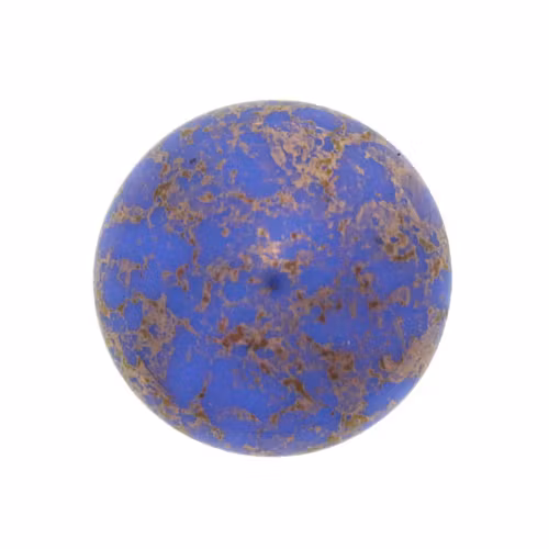 Frost Royal Blue Teracota Bronze Cabochon Par Puca 18mm 1st