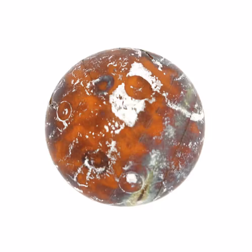 Frost Tangerine Patina Silver Cabochon Par Puca 18mm 1st