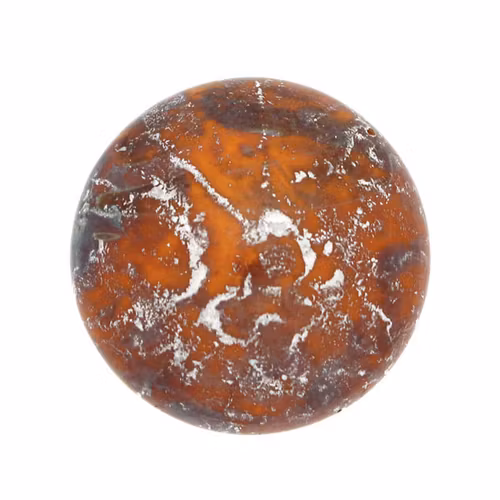 Frost Tangerine Patina Silver Cabochon Par Puca 25mm 1st