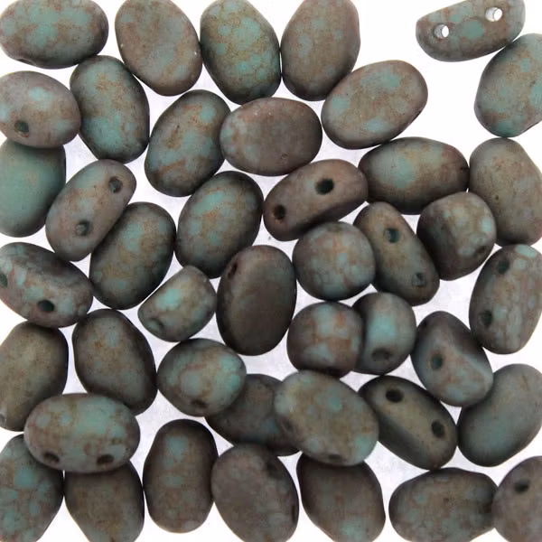Opaque Green Turquoise Mat Teracota Bronze Samos 5g