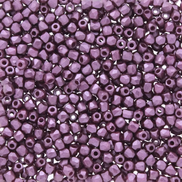 Alabaster Pastel Bordeaux Fire Polish TRUE 2mm 50st