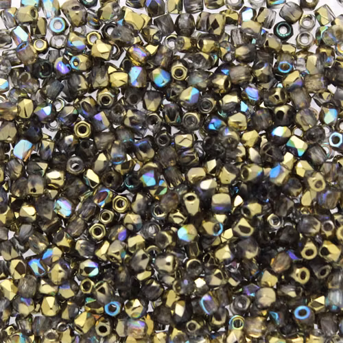 Crystal Golden Rainbow Fire Polish TRUE 2mm 50st