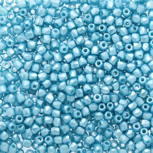 Alabaster Pastel Aqua Fire Polish TRUE 2mm 50st