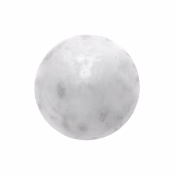 Alabaster Milky Silver Cabochon Par Puca 18mm 1st