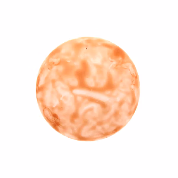 Alabaster Milky Light Peach Cabochon Par Puca 18mm 1st