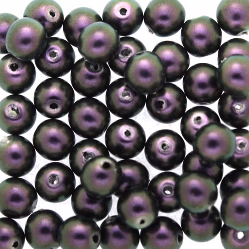 Polynesian Purple Runda/Druks 6mm 50st
