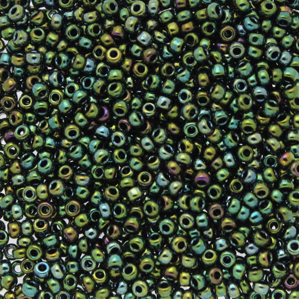 Metallic Green Iris 11-0468 Miyuki Seedbeads 11/0 10g