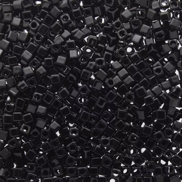 Opaque Black SB18-0401 Miyuki 1,8mm Cube 10g