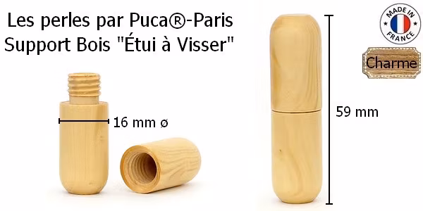 Nålförvaring skruvkork Wooden base Par Puca 1st