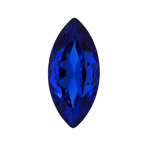 Cobalt Kinesisk Strass Navette 10x5mm 4st