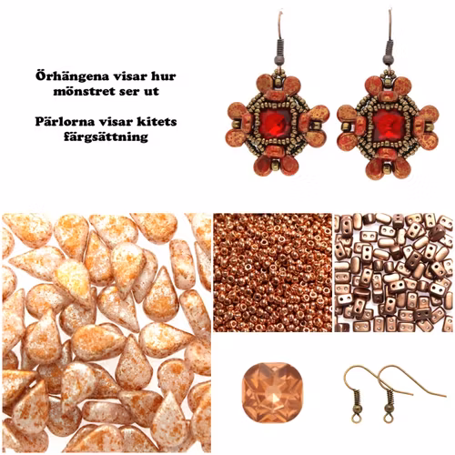 Rosa/Rosé Cusam Örhängen Kit (EJ MÖNSTER ENDAST PÄRLOR)