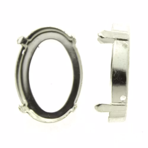 Mörkt Silverfärgad Infattning Oval 30x20mm 1st