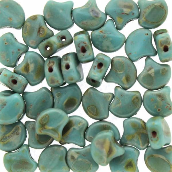 Opaque Green Turqoise Picasso Ginko 10g