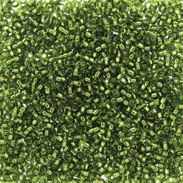 Silverlined Olive 15-0026 Miyuki Seedbeads 15/0 5g