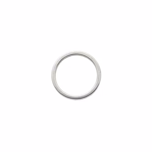Mörkt Silverfärgad 304 Rostfritt Stål 12mm Metallram Rund 1st