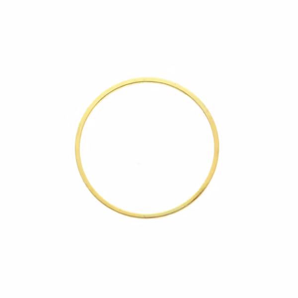 Guldfärgad 20mm Metallram Rund 1st