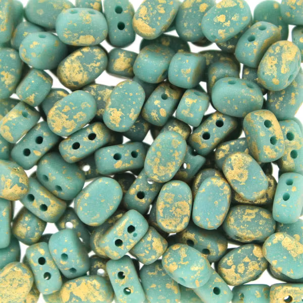 Opaque Green Turqoise Gold Splash Mat Lipsi 5g