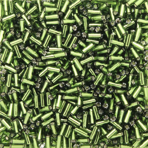 Silverlined Olive BGL1-0026 Miyuki Bugle Beads 3mm 10g