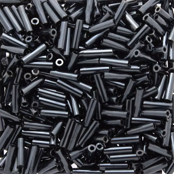 Metallic Gunmetal BGL2-0451 Miyuki Bugle Beads 6mm 10g