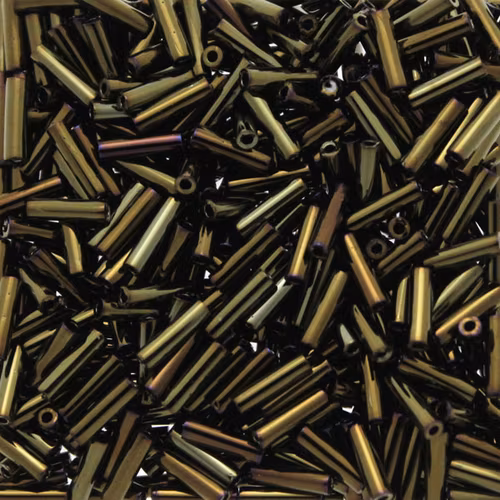 Metallic Brown Iris BGL2-0458 Miyuki Bugle Beads 6mm 10g