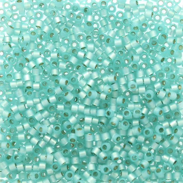 Dyed Light Aqua Green Silverlined Alabaster DB-0626 Delica 11/0 5g
