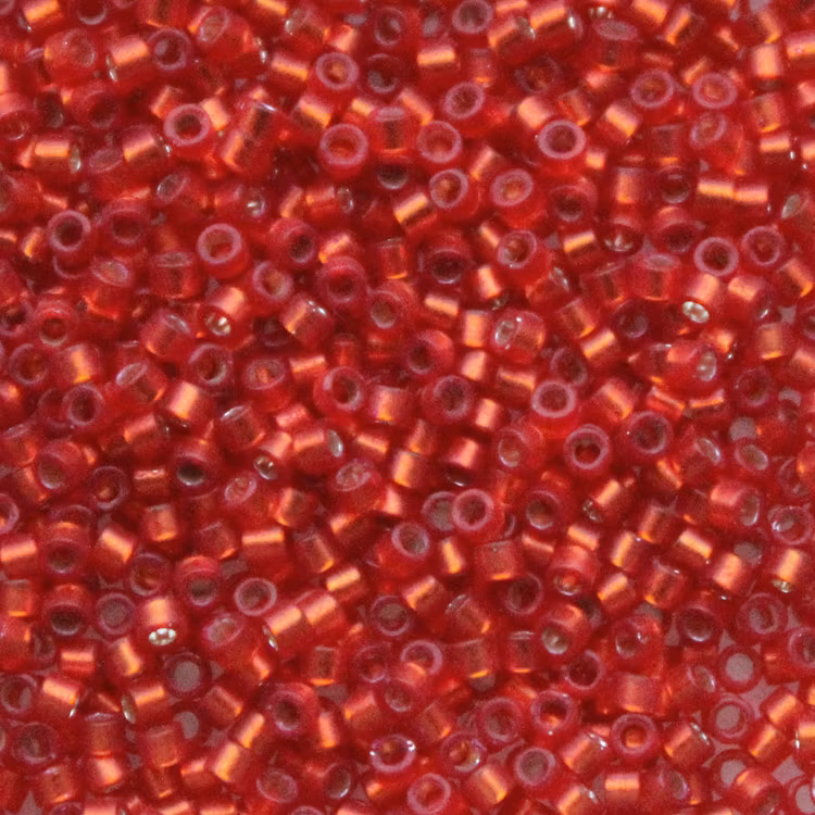 Dyed Semi-matte Silverlined Red Orange DB-0683 Delica 11/0 5g