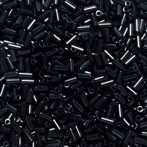 Opaque Black BGL1-0401 Miyuki Bugle Beads 3mm 10g