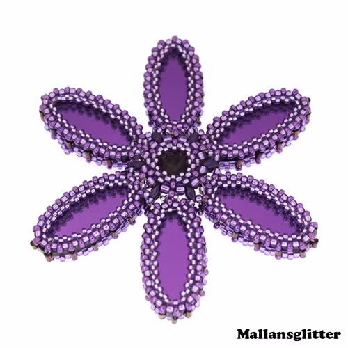 Lila Plexi Blomma Hänge Kit (EJ MÖNSTER ENDAST PÄRLOR)