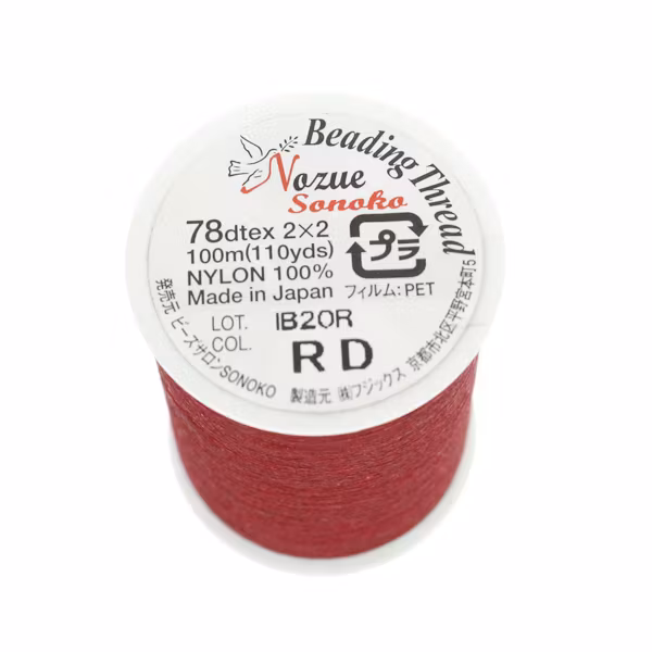 Red Nozue Sonoko Beading Thread 100m