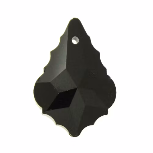 Jet Baroque Pendant 16x11mm 1st