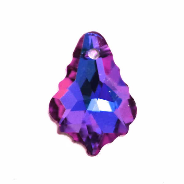 Purple Rainbow Baroque Pendant 16x11mm 1st