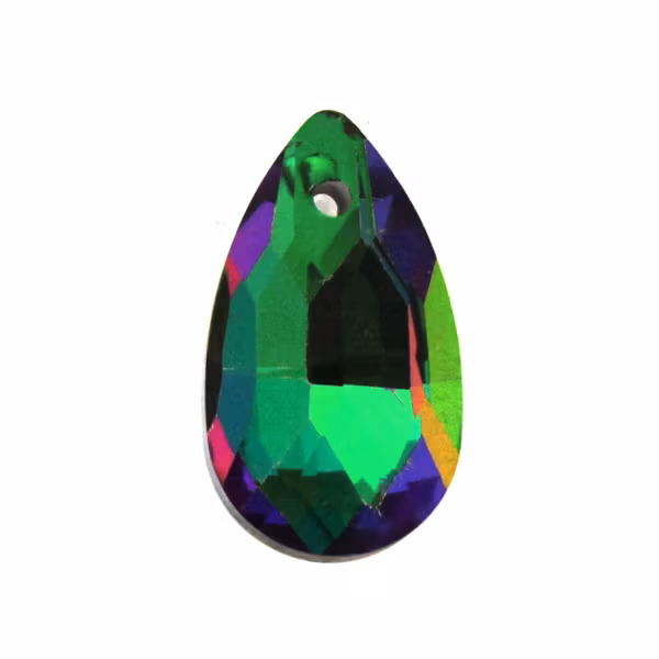 Dark Rainbow Pear Pendant 16x9mm 1st