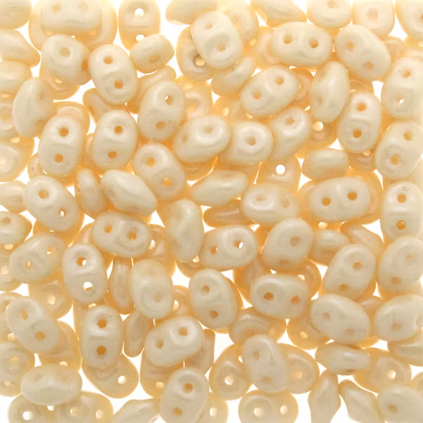 Opaque White Beige Luster Superduo 10g