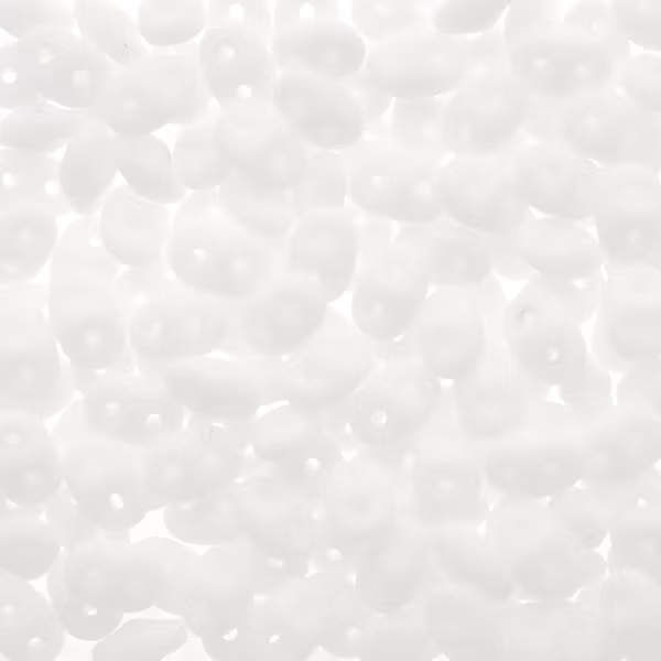 Opaque White Matted Superduo 10g