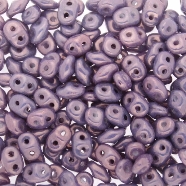 Opaque White Lila Vega Luster Superduo 10g