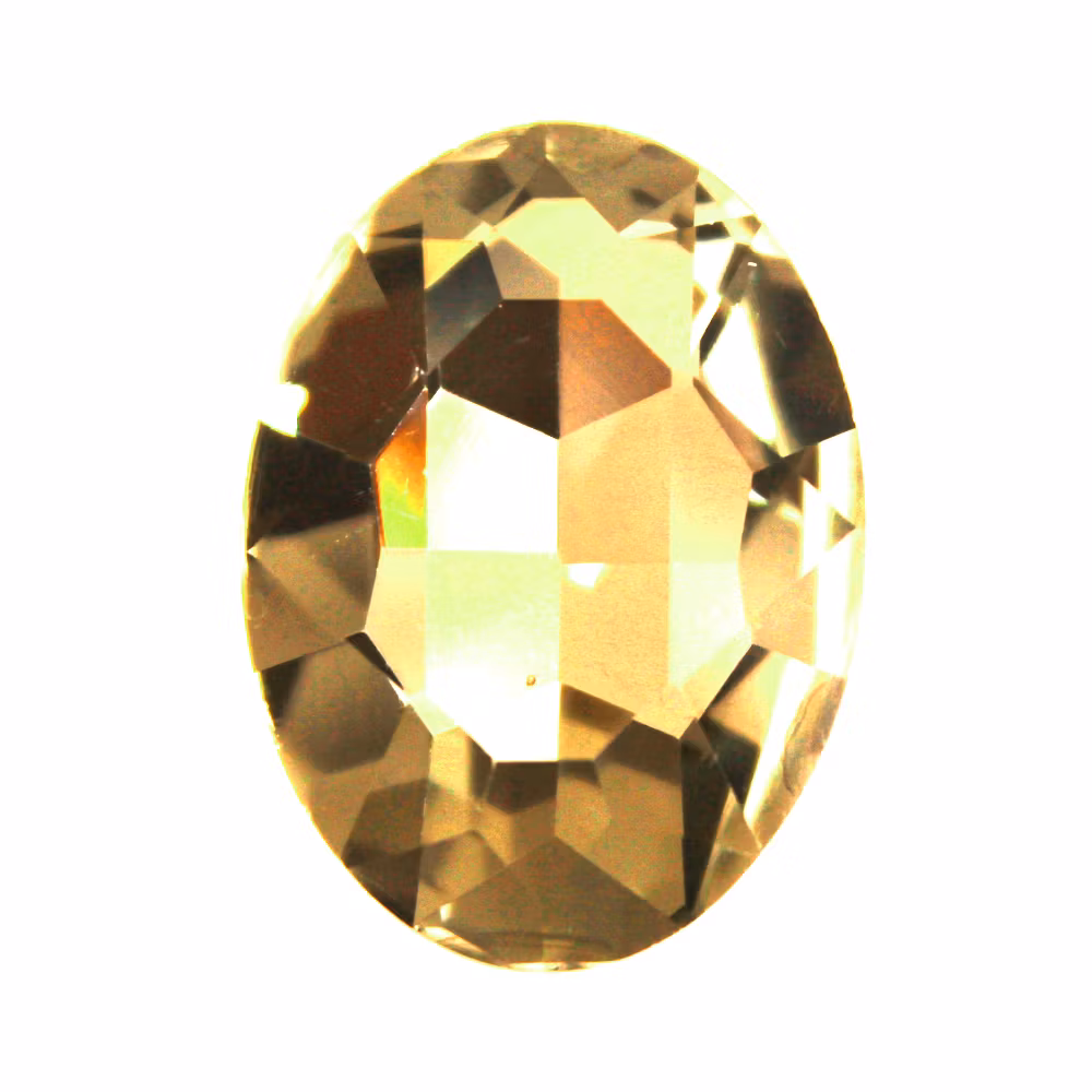 Gold Kinesisk Strass Oval 30x20mm 1st