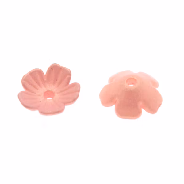 Light Pink Pearl Blomma Akrylpärla 5-bladig 10mm 10st