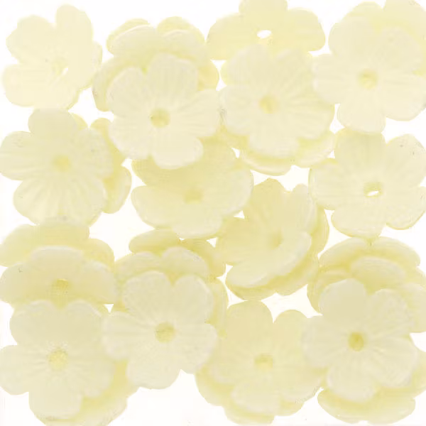 Jonquil Pearl Blomma Akrylpärla 5-bladig 10mm 10st