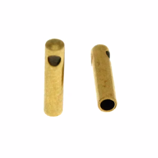 Guldfärgat Rakt Ändfäste invändig ögla 304 Rem 0,5-1mm 2st