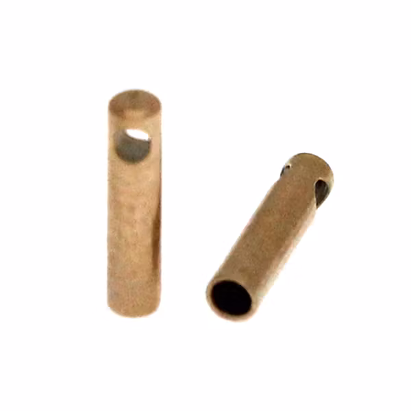 Roseguldfärgat Rakt Ändfäste invändig ögla 304 Rem 0,5-1mm 2st