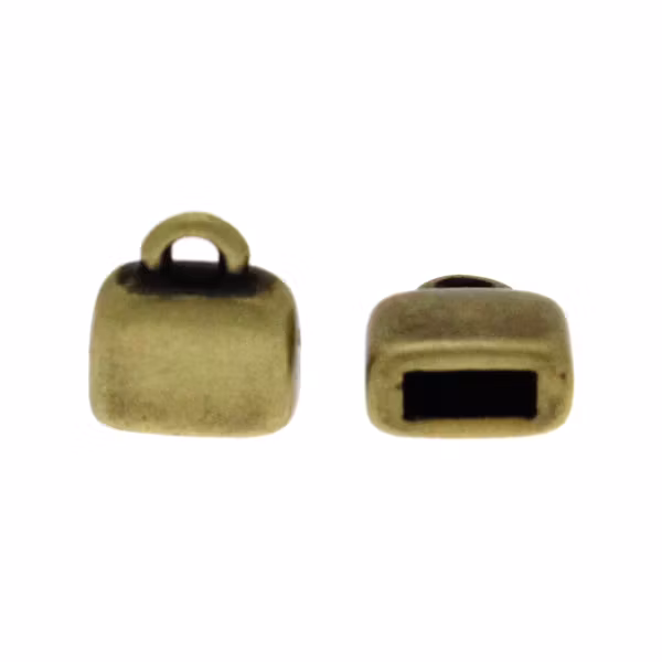 Bronsfärgat Ändfäste Platt Rem 5x2mm 2st